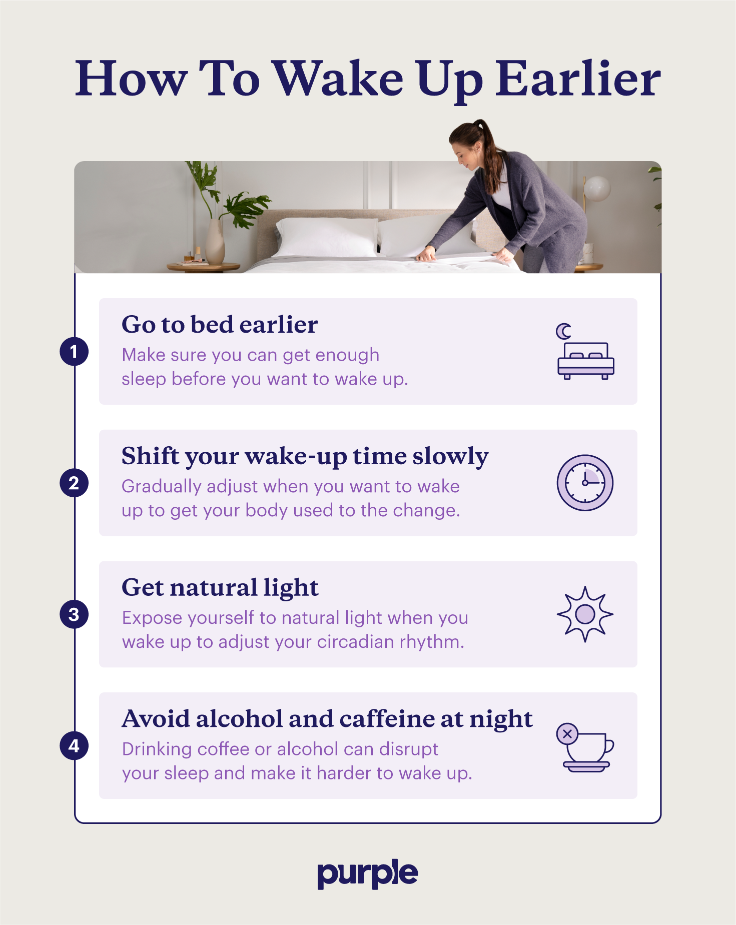 Four tips to help you wake up earlier.