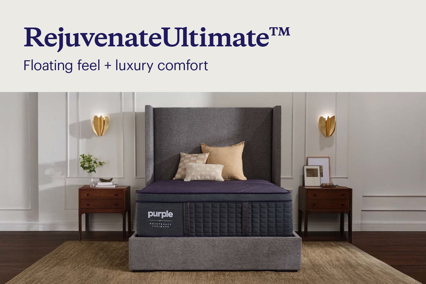 A picture of the RejuvenateUltimate™ Mattress highlighting the feel and comfort.