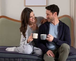 couple on a purple mattress