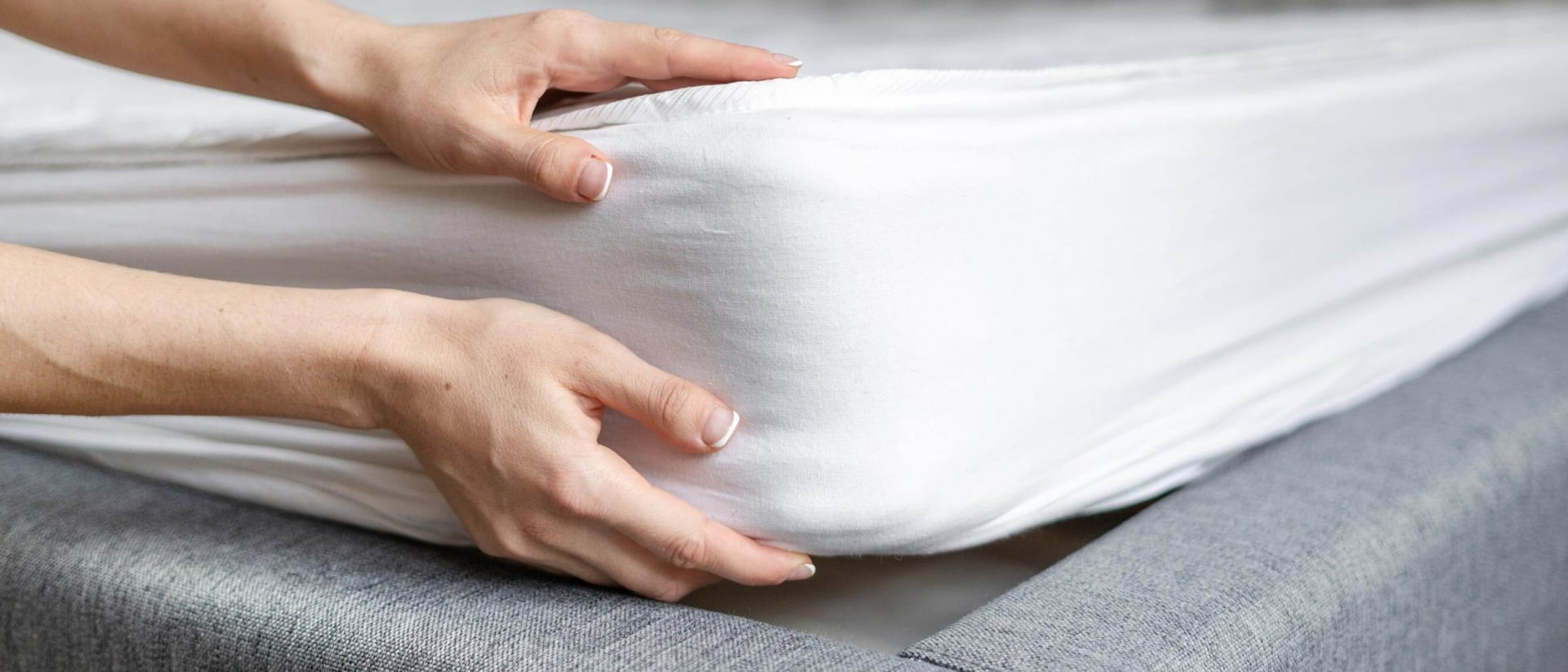 The corner of a latex mattress.