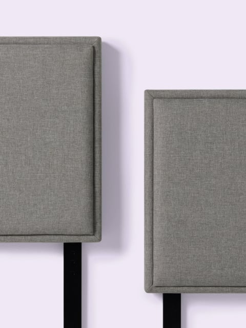 Adjustable height stone grey headboards