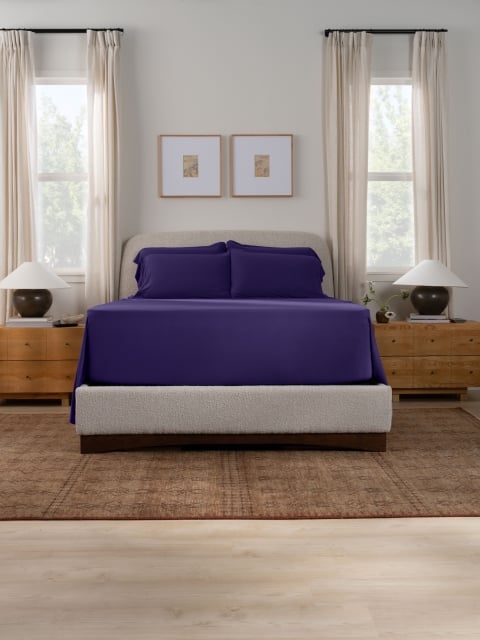 Ss sheets deep purple with pillowcases